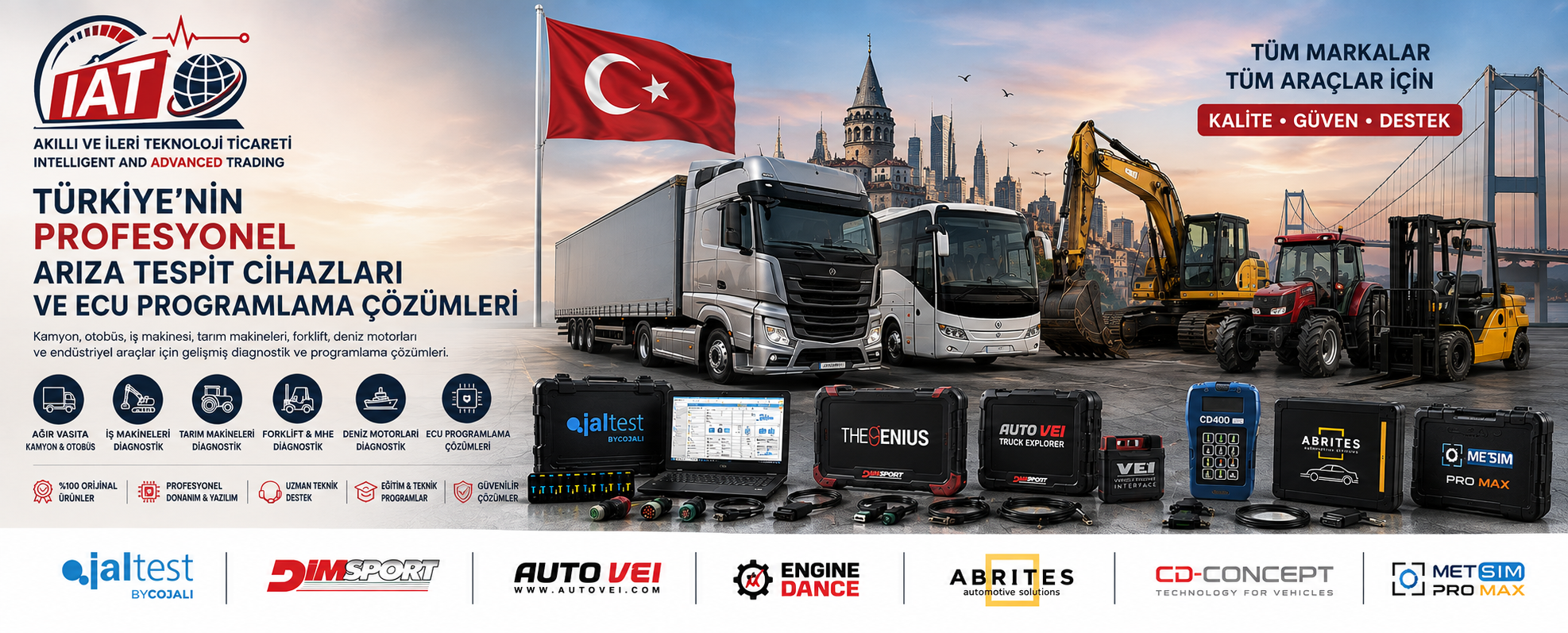 Türkiye’de Kamyon Arıza Tespit, İş Makinesi Diagnostik ve ECU Programlama Cihazları | IAT Türkiye