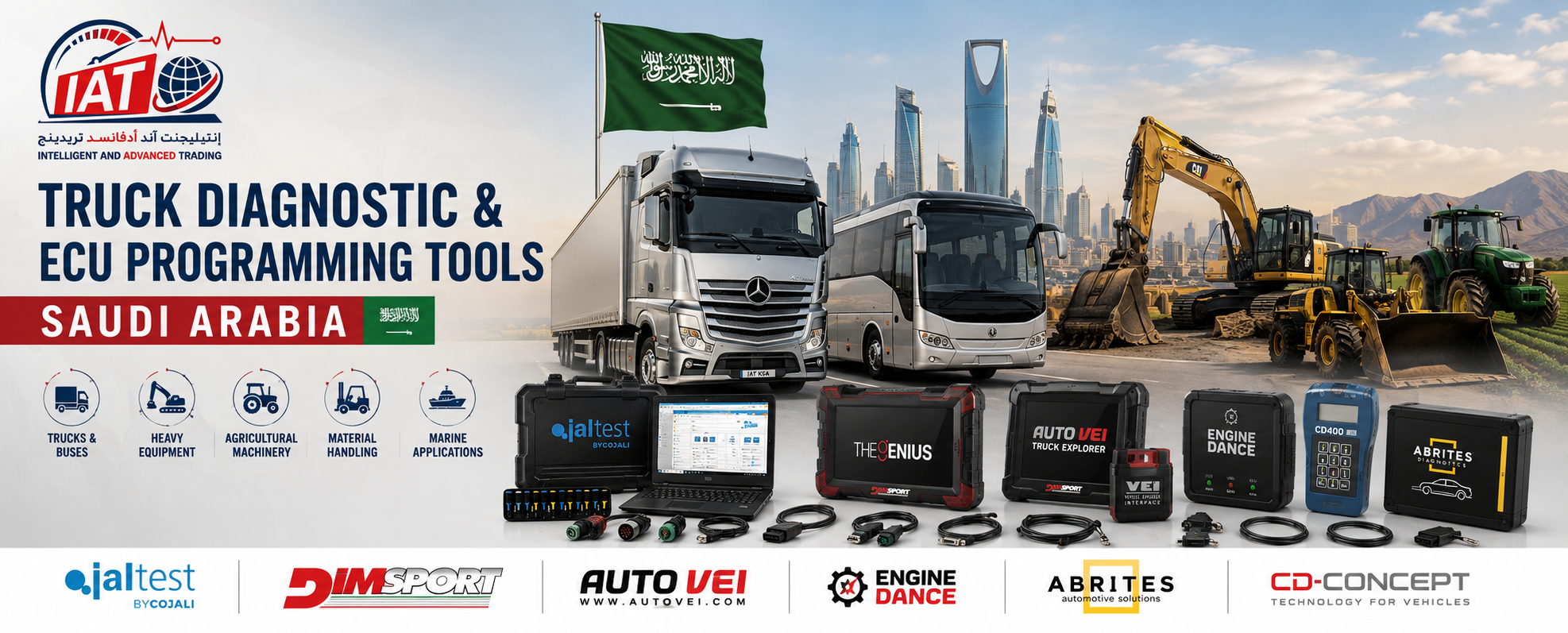 Best Truck Diagnostic, Heavy Equipment & ECU Programming Tools in Saudi Arabia | IAT KSA